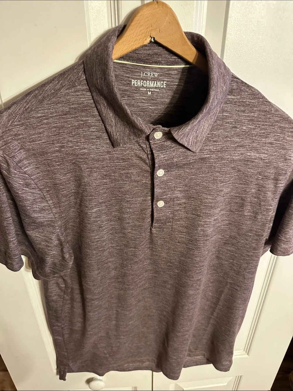 J. Crew Men's Heathered Plum Polo